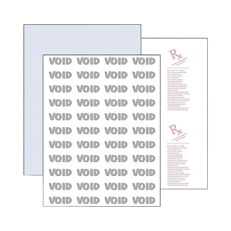 Paris DocuGard Premier 8.5" x 11" Medical Security Paper, 24 lbs., Blue, 500 Sheets/Ream (PRB04543)