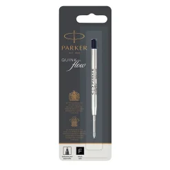 Parker Quink Ballpoint Pen Ink Refill, Fine Tip, Black Ink (30315)