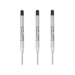 Parker Quinkflow Ballpoint Pen Refill, 0.7 mm, Medium Point, Black Ink, 3/Pack (2119151)