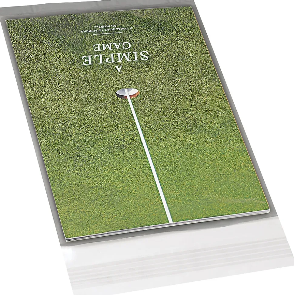 Partners Brand Clear View Poly Mailers, 9" x 12", Clear/White, 100/Case (CV912100PK)