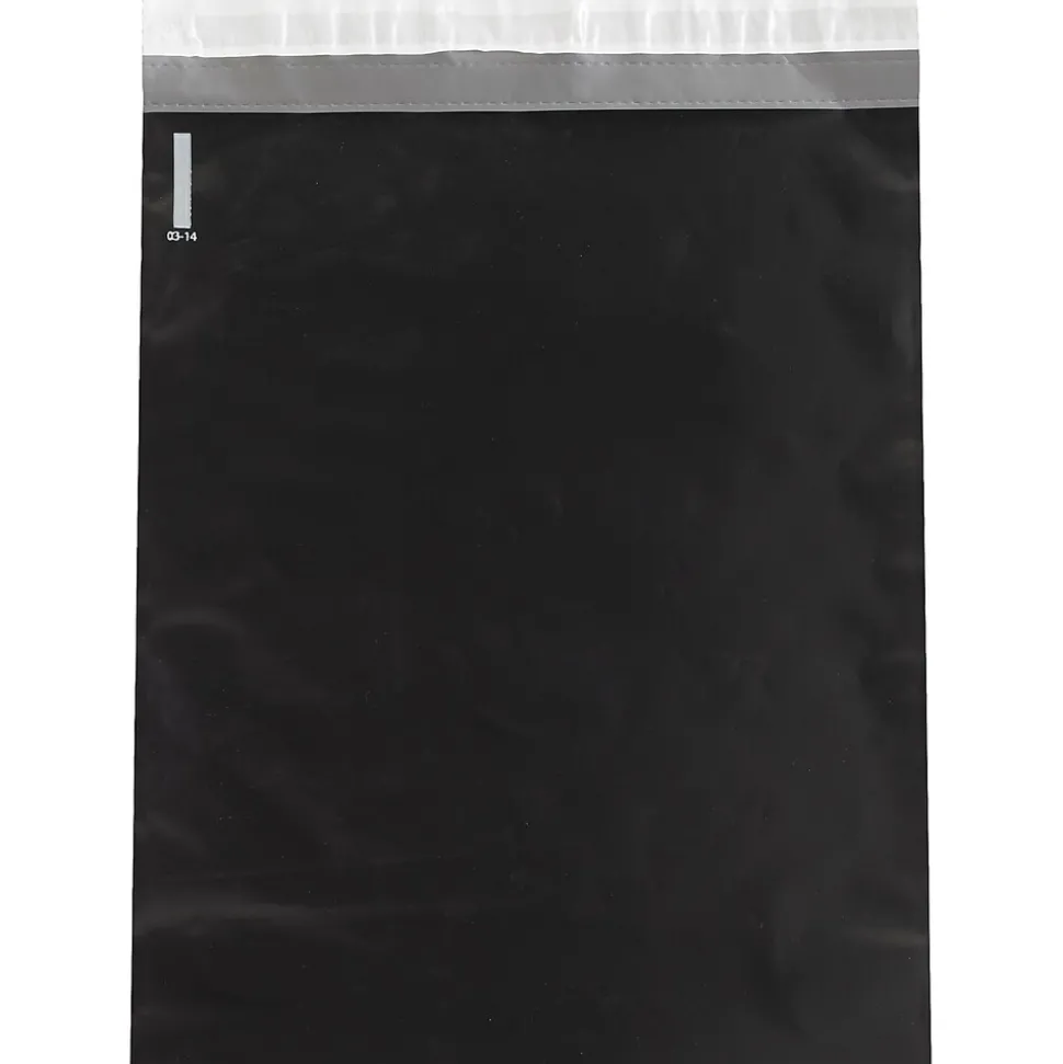 Partners Brand Colored Poly Mailers, 14.5" x 19", Black, 100/Case (CPM1419BK)