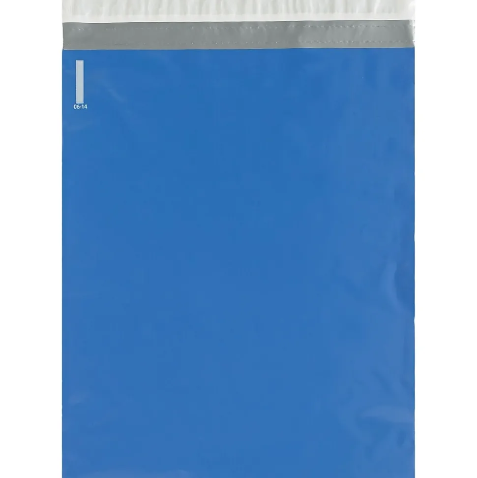 Partners Brand Colored Poly Mailers, 12" x 15.5", Blue, 100/Case (CPM1215BL)