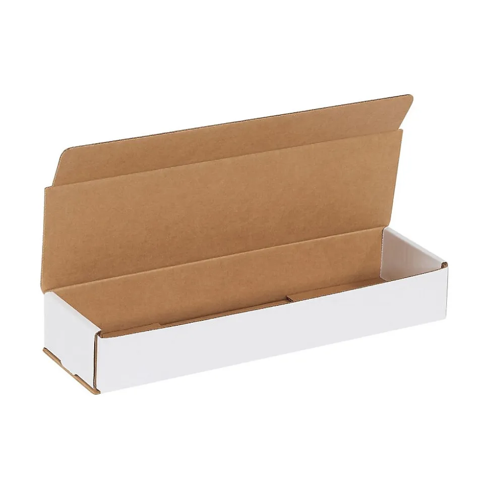 Partners Brand Corrugated Mailers, 14" x 4" x 2", White, 50/Bundle (M14142K)