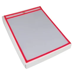Partners Brand Job Ticket Holder, 9" x 12", Neon Red, 15/Pack (JTH115RD)