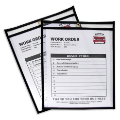 Partners Brand Job Ticket Holder, 8-1/2" x 11", 25/Pack (JTH104)