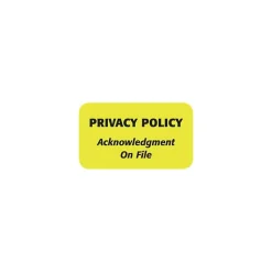 Patient Record Medical Labels, Privacy Policy, Fluorescent Chartreuse, 0.875 x 1.5 inch, 500 Labels