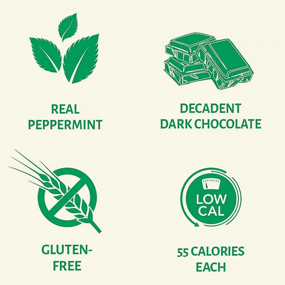 Pearson's Patties Dark Chocolate Mint Candy Bar, 48oz., 175/Carton (209-00558)