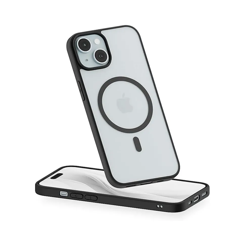 PEEL Bumper Series MagSafe Phone Case for iPhone 15 Case, Shock Absorbing, Black (I15_6.1_BUMPER_BLACK)