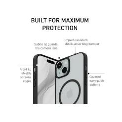 PEEL Bumper Series MagSafe Phone Case for iPhone 15 Case, Shock Absorbing, Black (I15_6.1_BUMPER_BLACK)