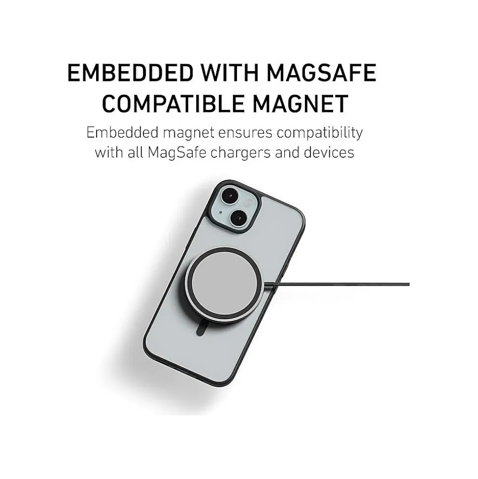 PEEL Bumper Series MagSafe Phone Case for iPhone 15 Case, Shock Absorbing, Black (I15_6.1_BUMPER_BLACK)