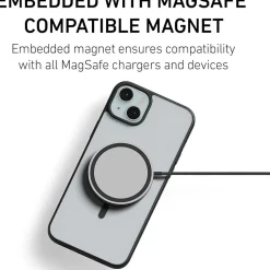 PEEL Bumper Series MagSafe Phone Case for iPhone 15 Plus Case, Shock Absorbing, Black (I15 PLUS BUMPER BLAC)