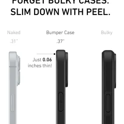 PEEL Bumper Series MagSafe Phone Case for iPhone 15 Plus Case, Shock Absorbing, Black (I15 PLUS BUMPER BLAC)