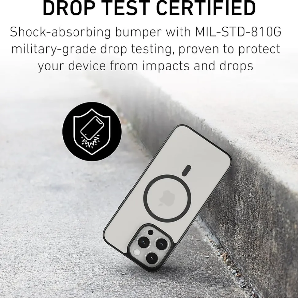 PEEL Bumper Series MagSafe Phone Case for iPhone 15 Pro Max Case, Shock Absorbing, Black (I15 PROMAX BUMPER BL)