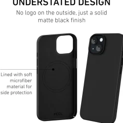 PEEL Magnetic MagSafe Phone Case for iPhone 15, Black (I15 6.1 MAGSAFE BLAC)