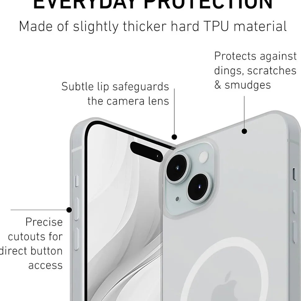 PEEL Magnetic MagSafe Phone Case for iPhone 15 Plus, Clear (I15 PLUS MAGSAFE CLE)