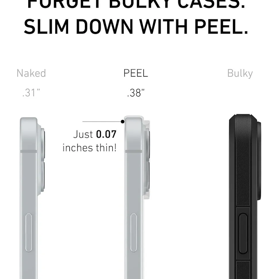 PEEL Magnetic MagSafe Phone Case for iPhone 15 Plus, Clear (I15 PLUS MAGSAFE CLE)