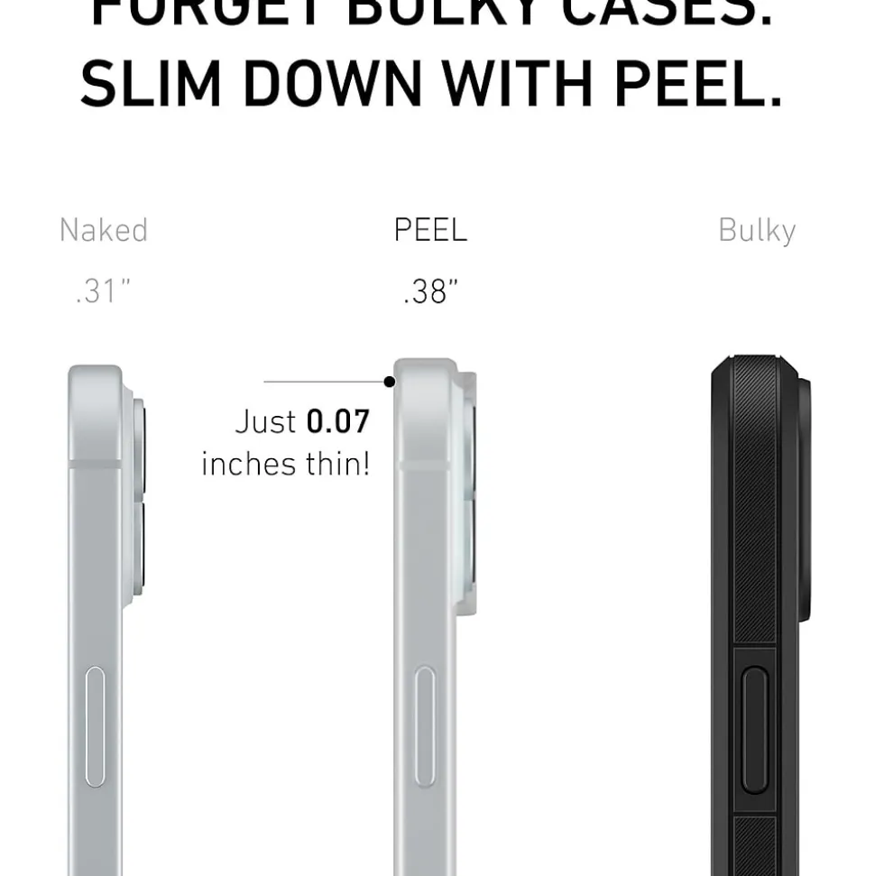 PEEL Magnetic Thin Series MagSafe Phone Case for iPhone 15 Case, Clear (I15 6.1 MAGSAFE CLEA)