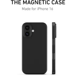 PEEL Magnetic Thin Series MagSafe Phone Case for iPhone 16 Case, Black (I16_STD_MAG_BLK)
