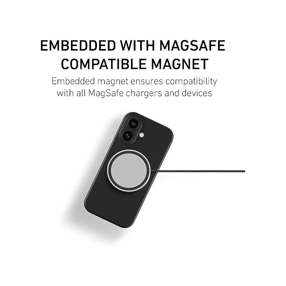 PEEL Magnetic Thin Series MagSafe Phone Case for iPhone 16 Case, Black (I16_STD_MAG_BLK)