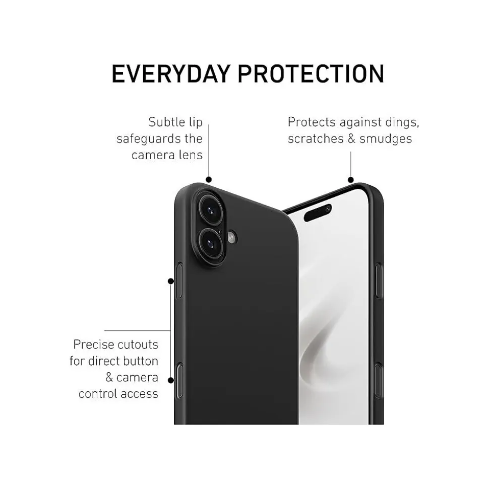 PEEL Magnetic Thin Series MagSafe Phone Case for iPhone 16 Case, Black (I16_STD_MAG_BLK)