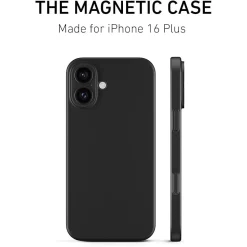 PEEL Magnetic Thin Series MagSafe Phone Case for iPhone 16 Plus Case, Black (I16_PLS_MAG_BLK)