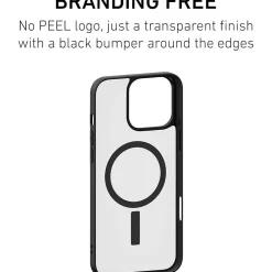 PEEL MagSafe Bumper Phone Case for iPhone 16 Pro Max, Shock Absorbing, Black (i16_PMX_BMP_BLK)