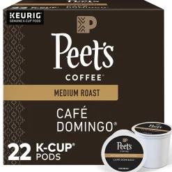 Peet's Coffee Café Domingo Coffee Keurig® K-Cup® Pods, Medium Roast, 22/Box (6543)