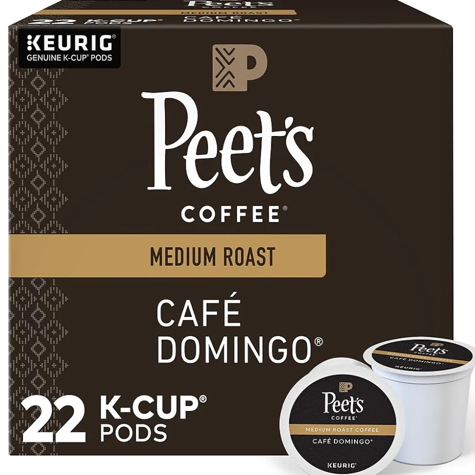 Peet's Coffee Café Domingo Coffee Keurig® K-Cup® Pods, Medium Roast, 22/Box (6543)