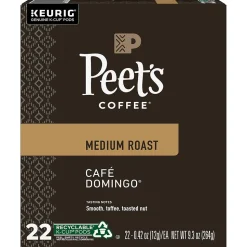 Peet's Coffee Café Domingo Coffee Keurig® K-Cup® Pods, Medium Roast, 22/Box (6543)