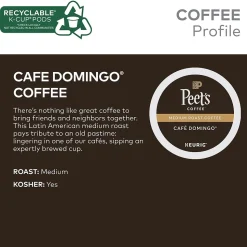 Peet's Coffee Café Domingo Coffee Keurig® K-Cup® Pods, Medium Roast, 22/Box (6543)
