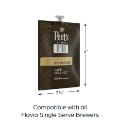 Peet's Coffee Cafe Domingo Coffee Flavia Freshpack, Medium Roast, 76/Carton (LPC00262)