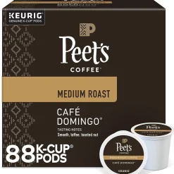 Peet's Coffee Cafe Domingo Coffee Keurig K-Cup Pod, Medium Roast, 88/Box (6543CT)