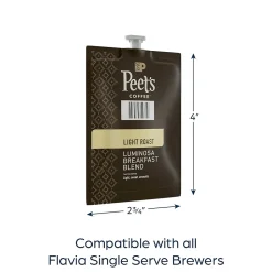 Peet's Coffee Colombia Luminosa Coffee Flavia Freshpack, Light Roast, 76/Carton (LPC00264)