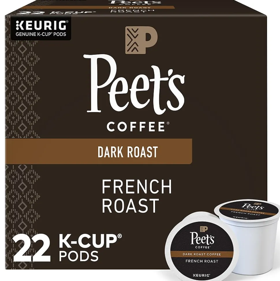 Peet's Coffee French Roast Coffee Keurig® K-Cup® Pods, Dark Roast, 22/Box (6545XX)