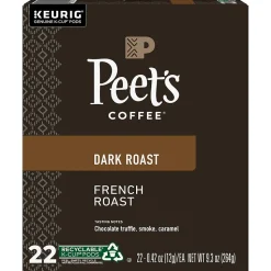 Peet's Coffee French Roast Coffee Keurig® K-Cup® Pods, Dark Roast, 22/Box (6545XX)