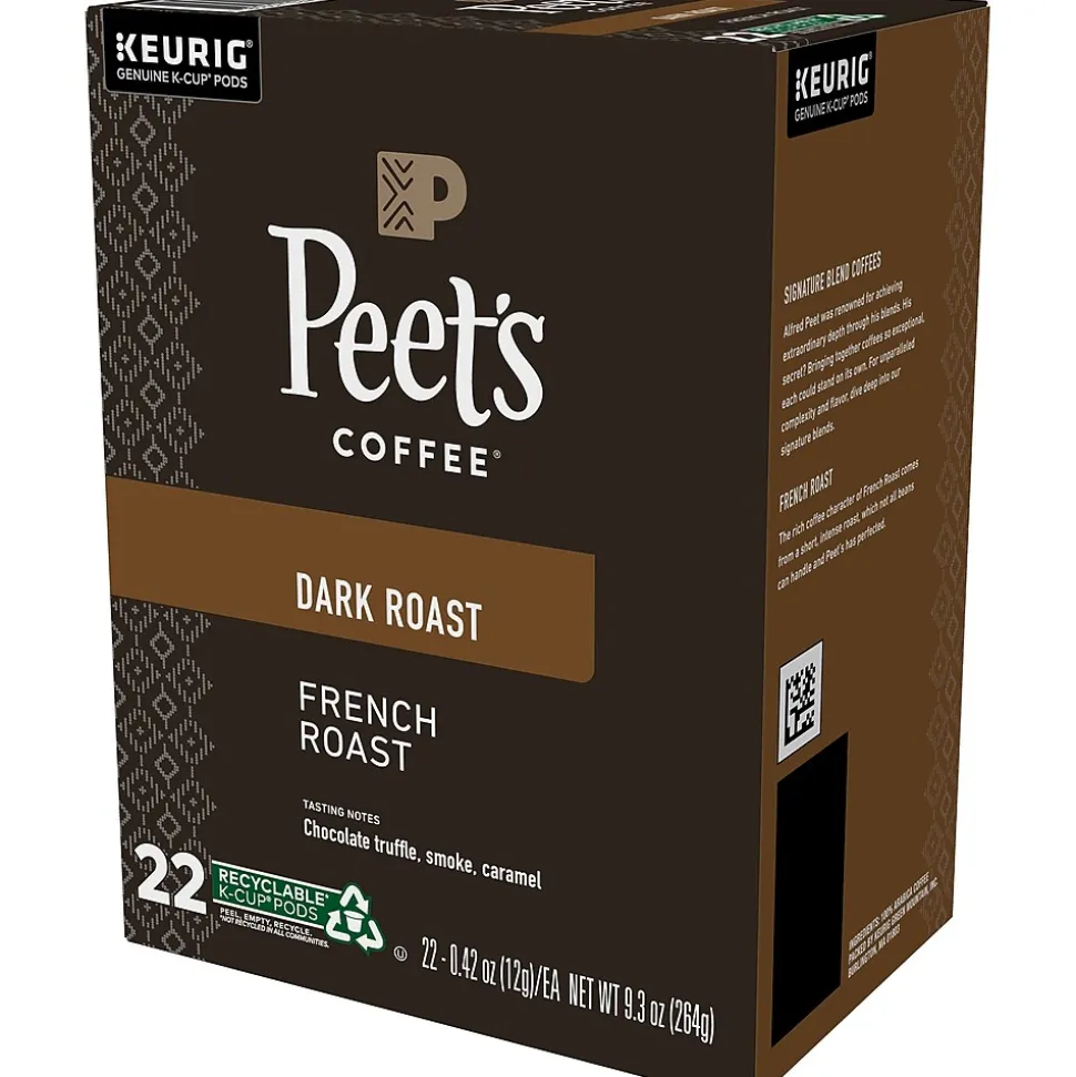 Peet's Coffee French Roast Coffee Keurig® K-Cup® Pods, Dark Roast, 22/Box (6545XX)