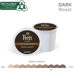 Peet's Coffee French Roast Coffee Keurig® K-Cup® Pods, Dark Roast, 22/Box (6545XX)