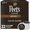 Peet's Coffee House Blend Coffee Keurig® K-Cup® Pods, Dark Roast, 22/Box (6546)