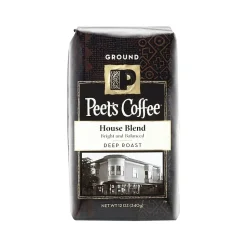 Peet's Coffee House Blend Ground Coffee, Dark Roast, 10.5 oz. (PCE835261)