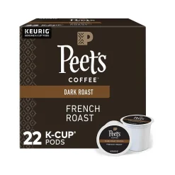 Peet's Coffee, Keurig K-Cup Pod, French Roast, 22/Box, 4 Boxes/Carton (6545XXCT)