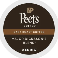 Peet's Coffee Major Dickason's Blend Single-Serve Keurig® K-Cup® Pods, Dark Roast, 40/Box (373354)