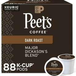 Peet's Coffee Major Dickason's Blend Coffee Keurig® K-Cup® Pods, Dark Roast, 88/Carton (65470)