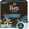 Peet's Coffee Vanilla Coffee, Keurig K-Cup Pod, Light Roast, 88/Carton (5000376697CT)