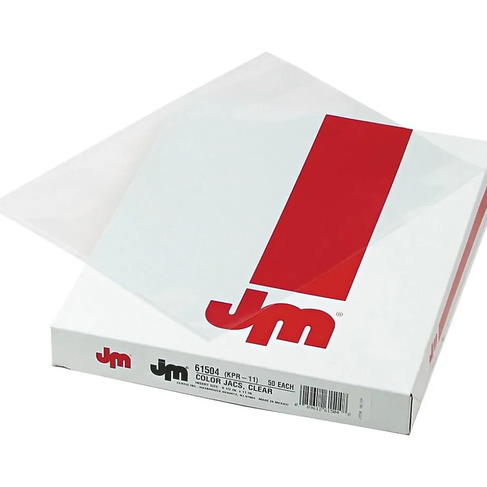 Pendaflex Color Jacs Non-Glare Sheet Protectors, 8-1/2" x 11", Clear, 50/Box (PFX 61504)
