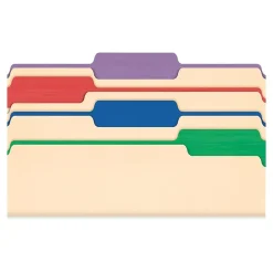 Pendaflex Color Tab File Folders, 3-Tab, Letter Size, Manila, 50/Box (84101)