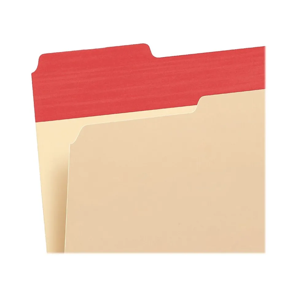 Pendaflex Color Tab File Folders, 3-Tab, Letter Size, Manila, 50/Box (84101)