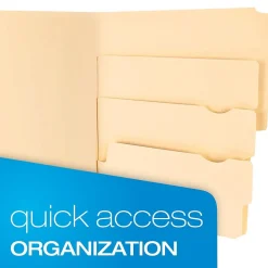 Pendaflex Divide It Up® File Folders, Letter Size, Manila, 12/Pack (10771)