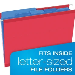 Pendaflex Divide It Up 4-Tab File Folder, Letter Size, Multicolor, 24/Pack (10772)