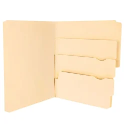 Pendaflex Divide It Up 4-Tab File Folder, Letter Size, Manila, 24/Pack (10770)
