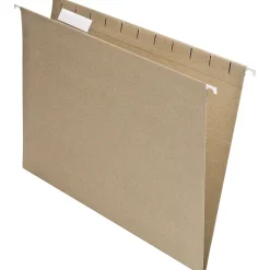 Pendaflex Earthwise Recycled Hanging File Folder, 5-Tab Tab, Letter Size, Natural, 25/Box (PFX 74542)